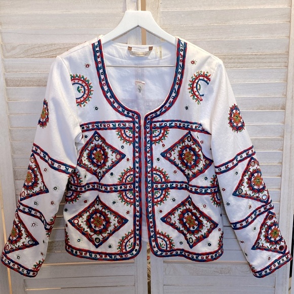 Soft Surroundings Jackets & Blazers - NWT Soft Surroundings Boho “lxtapa” Festival Embroidered Jacket Size Small